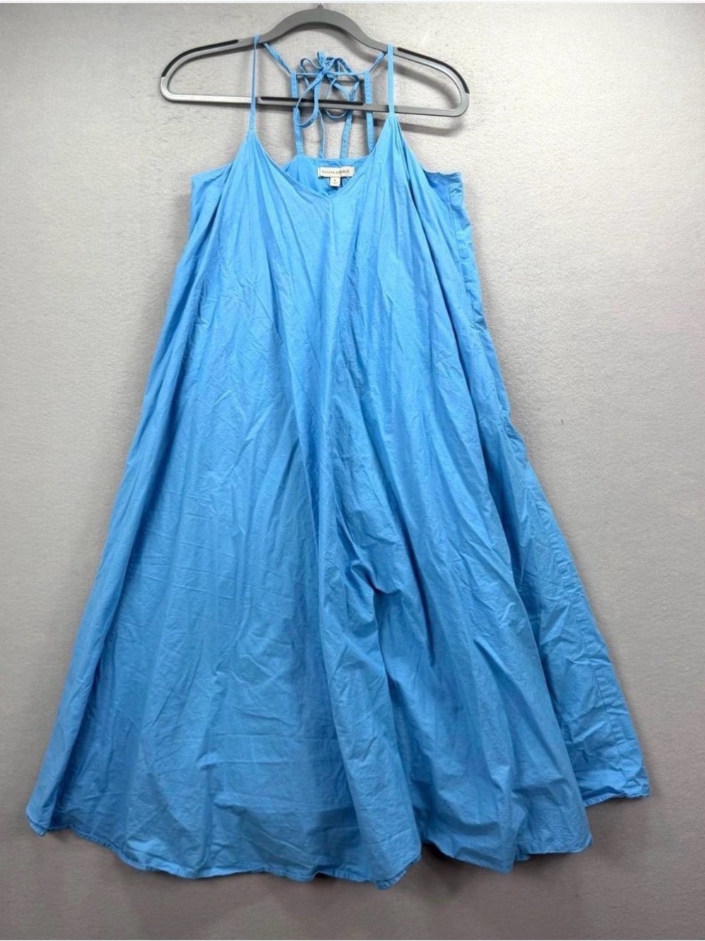 Banana Republic Light Blue Flowy cotton poplin Sundress